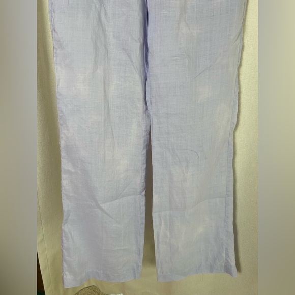 Mango Basic Norit Womens Pull On Pants 100% Ramie Straight Leg Lightweight Chic - Picture 10 of 16